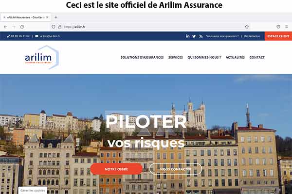 Site web Arilim Assurance
