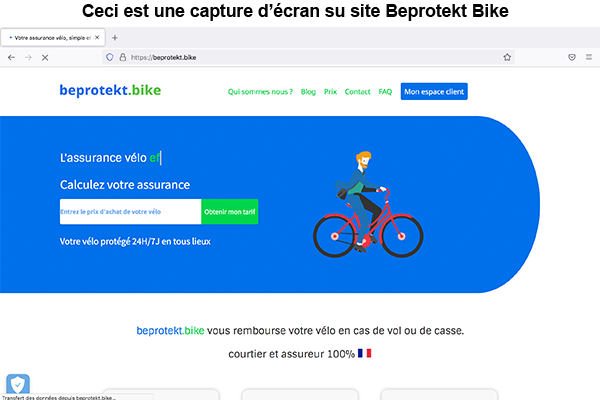 Site web Beprotekt Bike