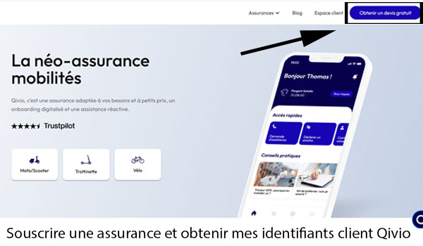 Première connexion sur qivio.fr, comment obtenir mes identifiants clients ?